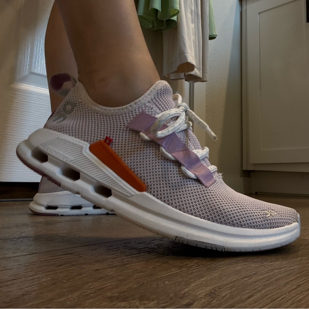 On Running Purple and White Sneakers Modern Sporty Style